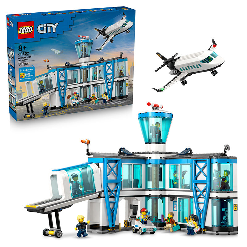 LEGO® City Airport with Airplane - Toy Model Airport Set - 60502