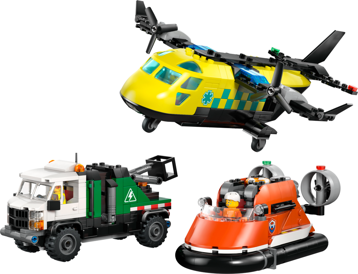 LEGO Airplane, Service Truck & Hovercraft Remix — Set 60505