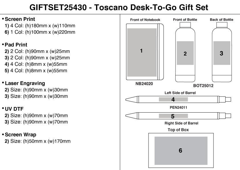 Toscano Desk To Go Gift Set