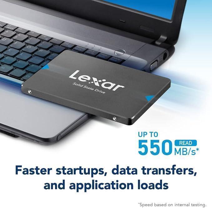 Lexar 480GB NQ100 SSD 2.5 Inch SATA III Internal Solid State Drive, Up to 550MB/s Read Guards On Duty Security