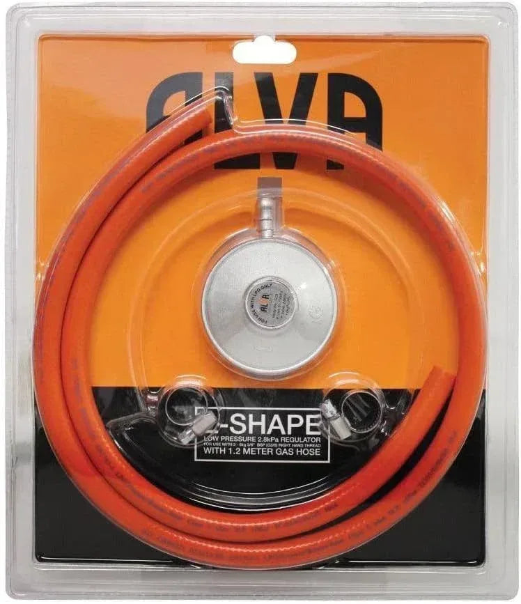 Alva L-Shape Gas Regulator & 1.2m Hose Kit Guards On Duty Security
