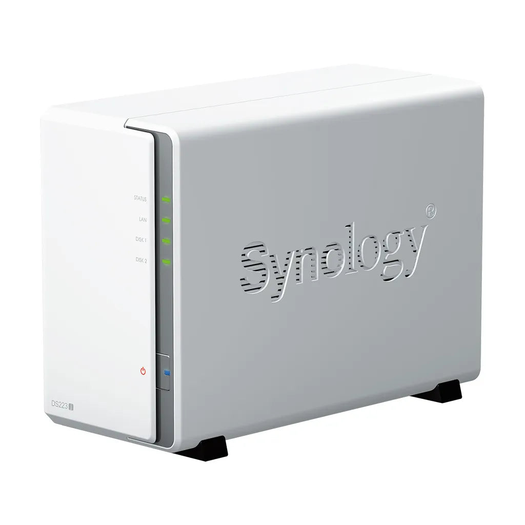 DiskStation 2 Bay NAS; 4-core 1.7 GHz; 1 GB DDR4 non-ECC
