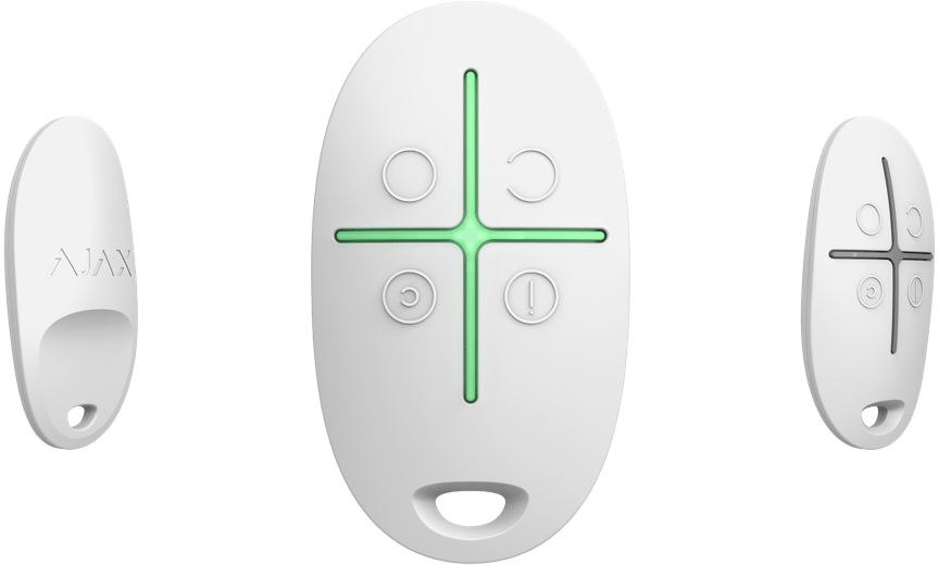 Ajax - SpaceControl White - two-way wireless key fob with panic button