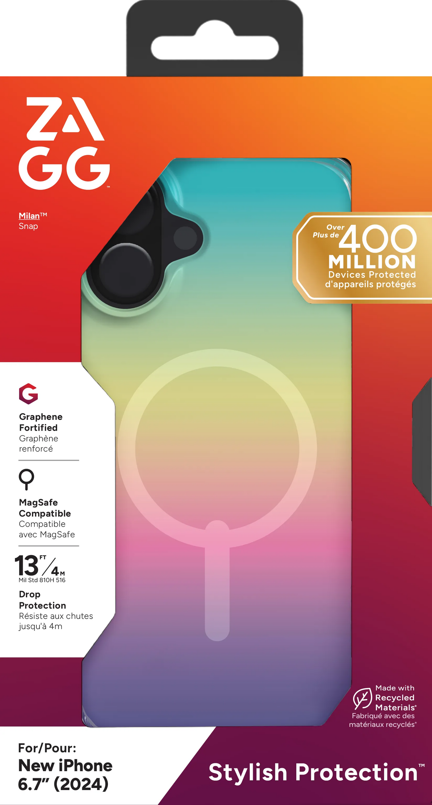 ZAGG Cases Milan Snap Apple iP16 Plus Iridescent