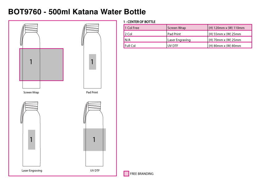 500ml Katana Water Bottle