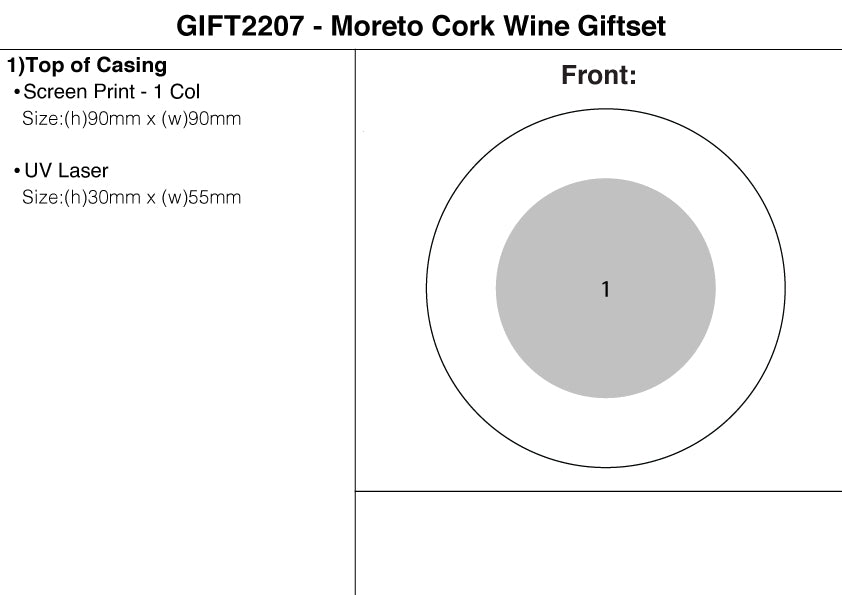 Moreto Cork Wine Giftset - branding
