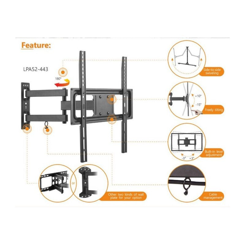 EQUIP BRACK, TV 37"-70" ARTICULATING WAL