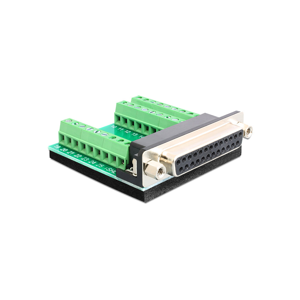 Delock 25-pin Sub-d F Terminal Block (65317) — Delock | Guards on Duty Shop