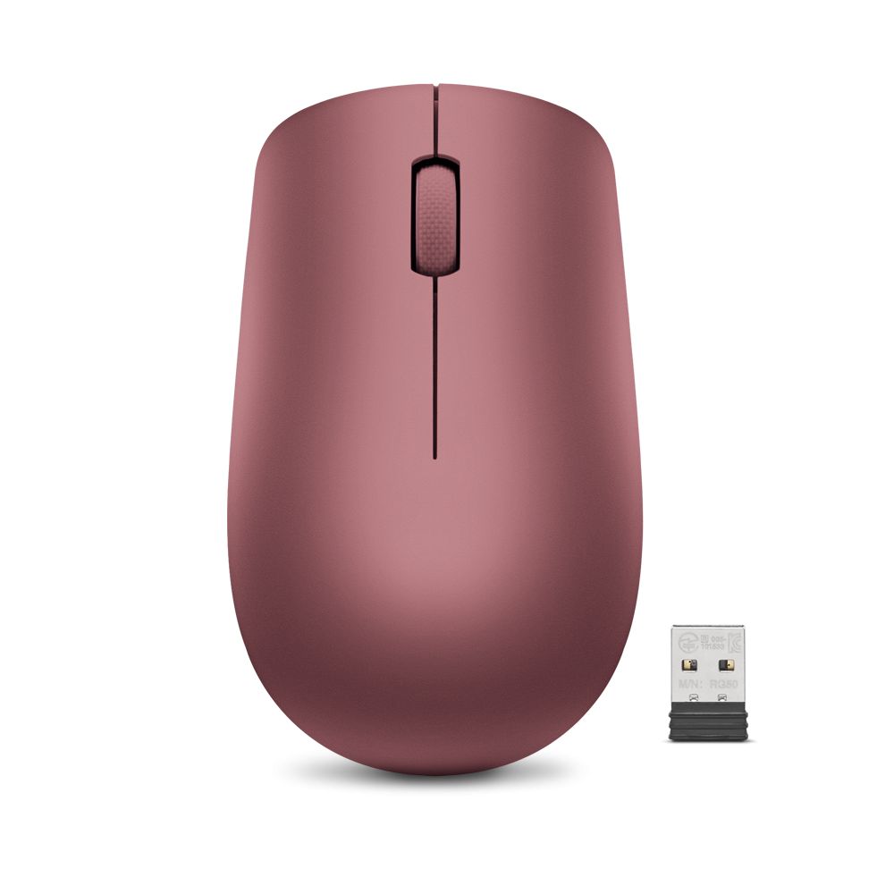 Lenovo 530 Wireless Mouse (Cherry Red) with battery