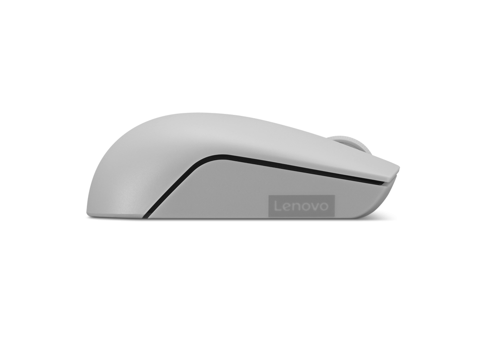 Lenovo 300 Wireless Compact Mouse (Arctic Grey) with battery