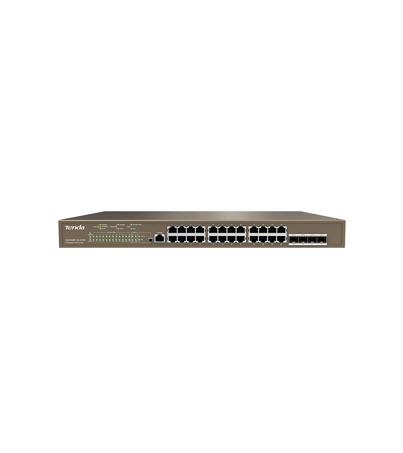 TENDA 28Port+4SFP Gigabit 24 PoE Switch