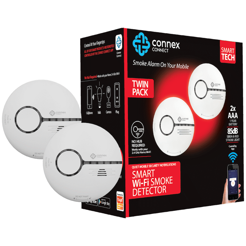 Smart Wi-Fi Smoke Detector Alarm Twin Pack - Guards On Duty Shop & Security Guards