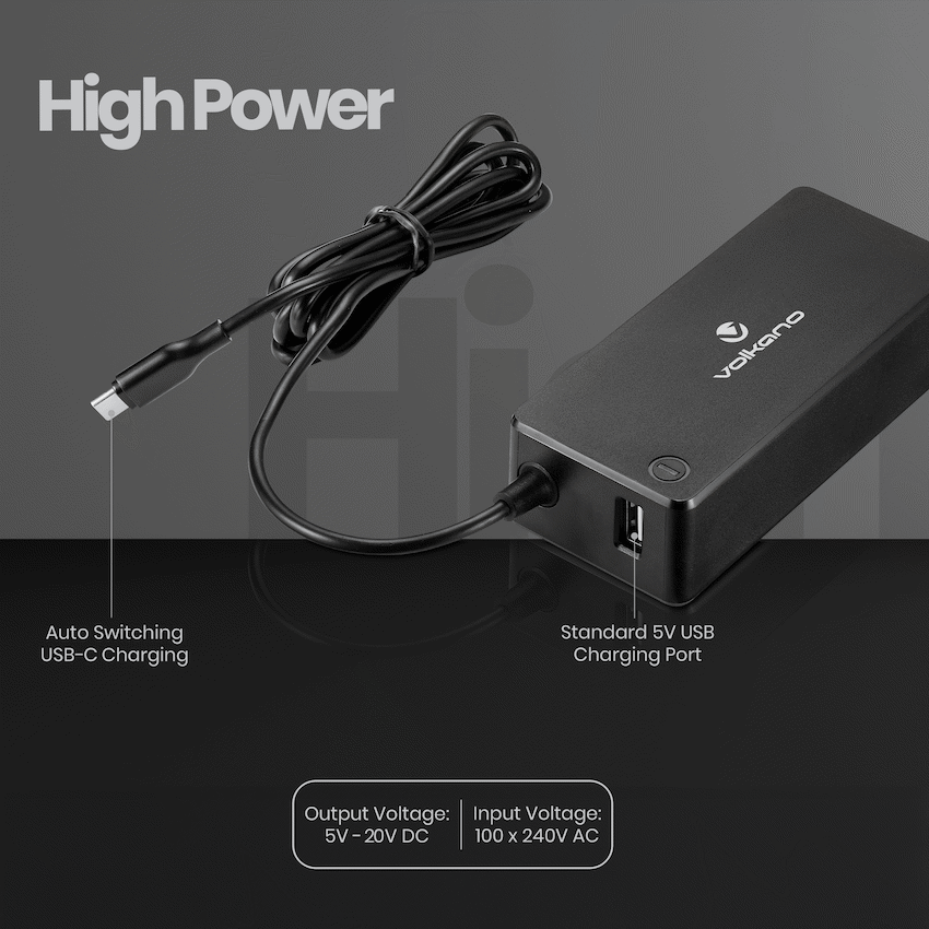 Volkano Brio Plus Series USB-C 65w Laptop Charger