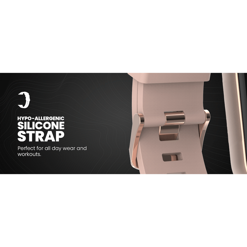 Volkano Active Tech Serene series Watch with heart rate monitor - Gold