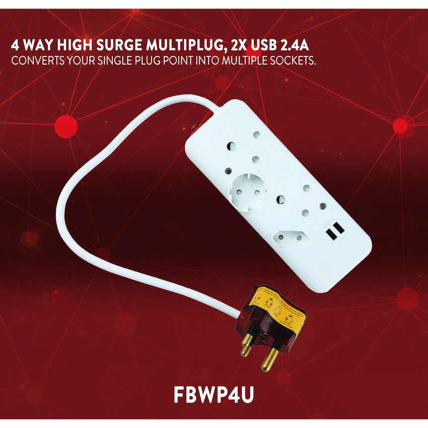 Ellies 4-Way High Surge Multiplug