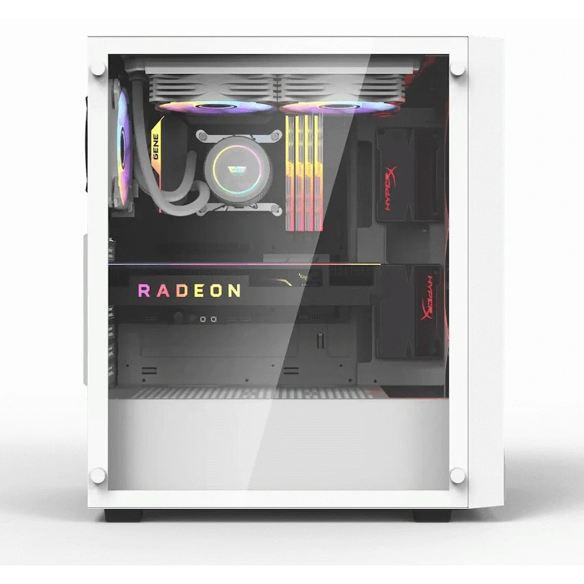darkFlash Computer Case DK260 Air White (with 4 ARGB Fans) - Guards On Duty Shop & Security Guards