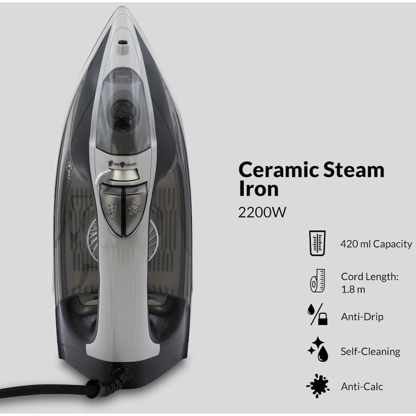 Boden Stark 2200W Ceramic Steam Iron - Guards On Duty Shop & Security Guards