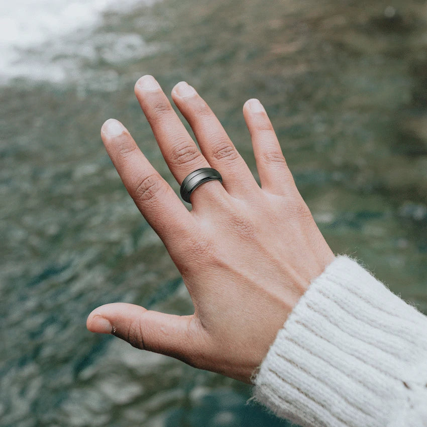 Volkano Ring Series Smart Ring with Charge Case - Black 20.6mm