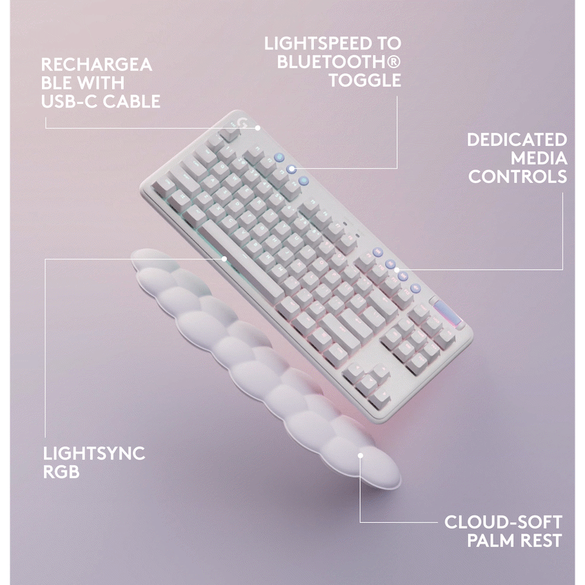 Logitech(R) G715 Wireless Mechanical Gaming Keyboard - White - Guards On Duty Shop & Security Guards