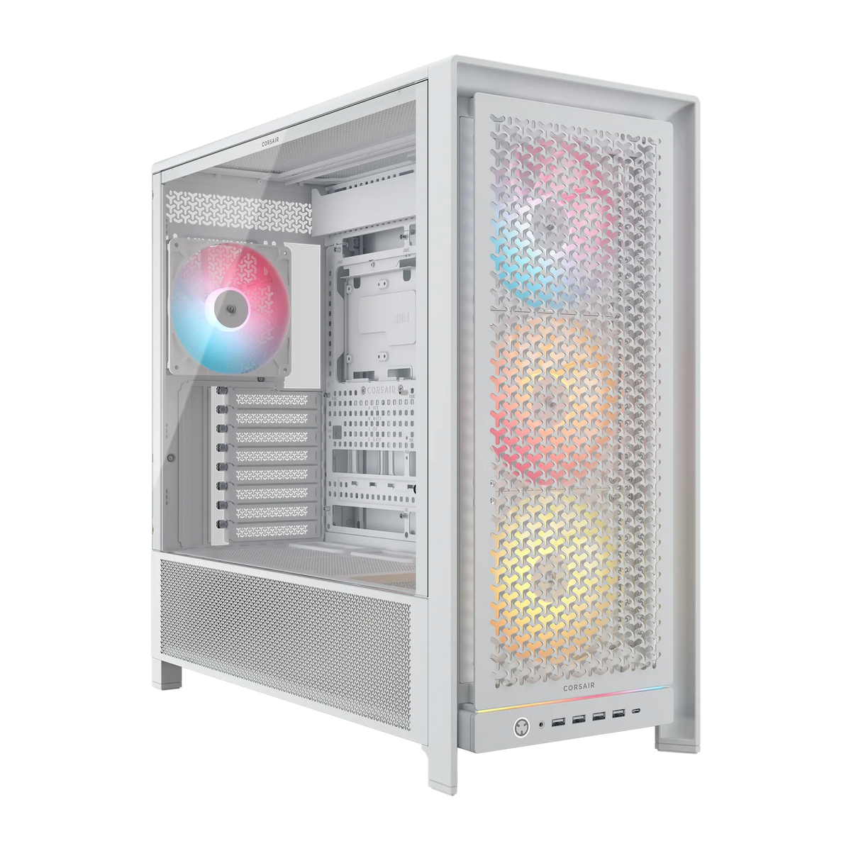 FRAME 5000D ARGB RS Mid-Tower PC Case; 4x 4x RS140 ARGB Fans; 2x 2.5'' ; 1x 3.5'' ; White.