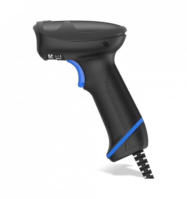 HR33 Marlin 2D CMOS Mega Pixel Handheld Reader with 3.5 mtr. coiledUSB cable(CBL030UA)and autosense. Incl. smart adjustable stnd