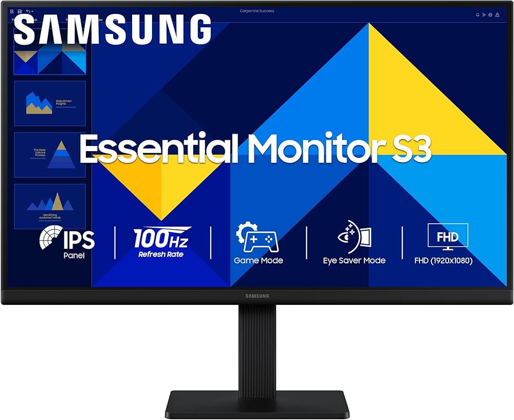 SAMSUNG LS27D300GA 27'' FHD IPS Monitor; Borderless Design; 16:9; 1000:1; 1920 X 1080; Max 100Hz; 5GTG ms; 178°/178° viewing ang