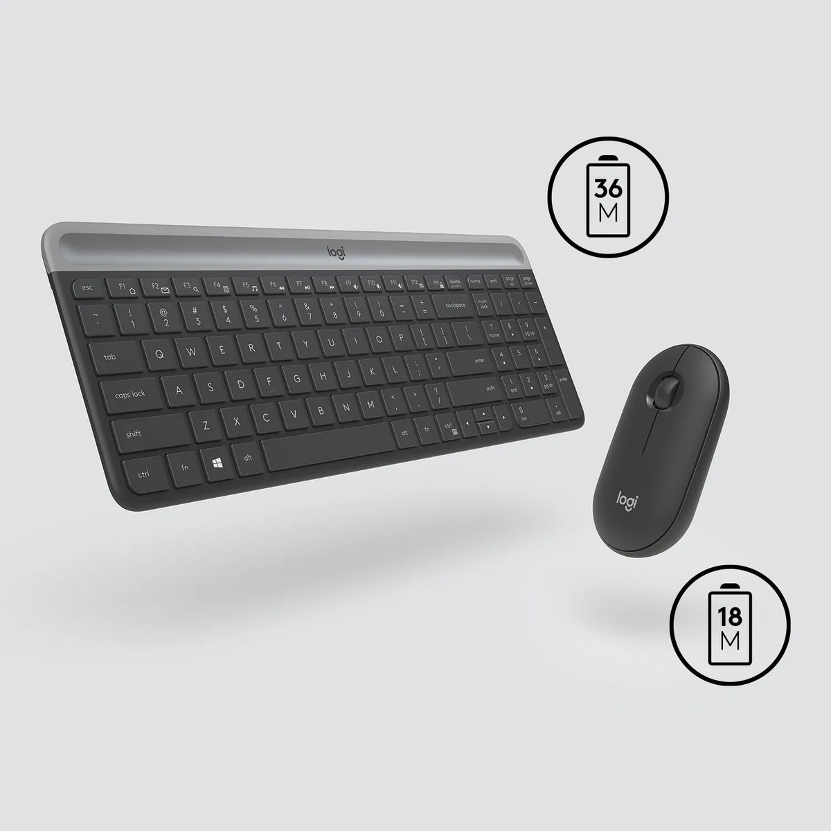 Logitech MK470 Slim Wireless Mouse & Keyboard Combo - Graphite