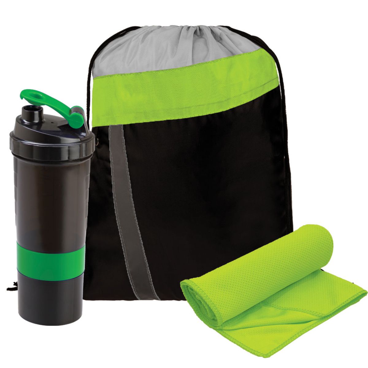 3 Piece Essential Workout Gift Set - Lime