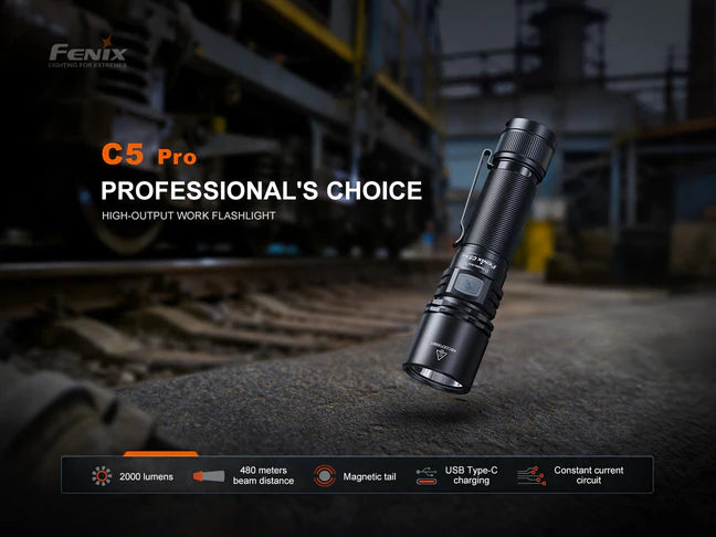 Fenix C5 Pro Rechargeable Industrial Flashlight