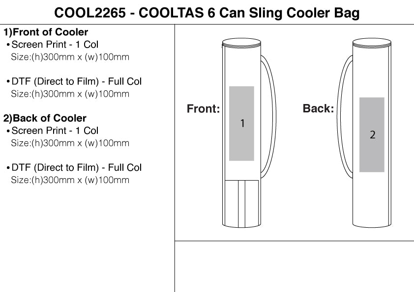 COOLTAS 6 Can Sling Cooler Bag