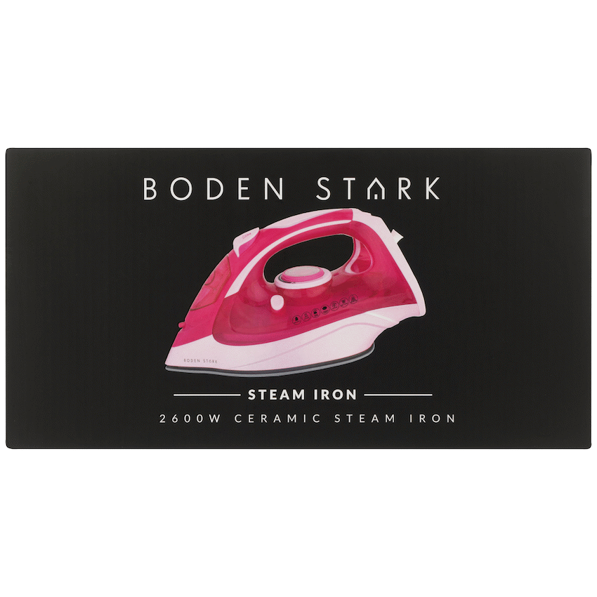 Boden Stark 2600W Ceramic Steam Iron - Pink