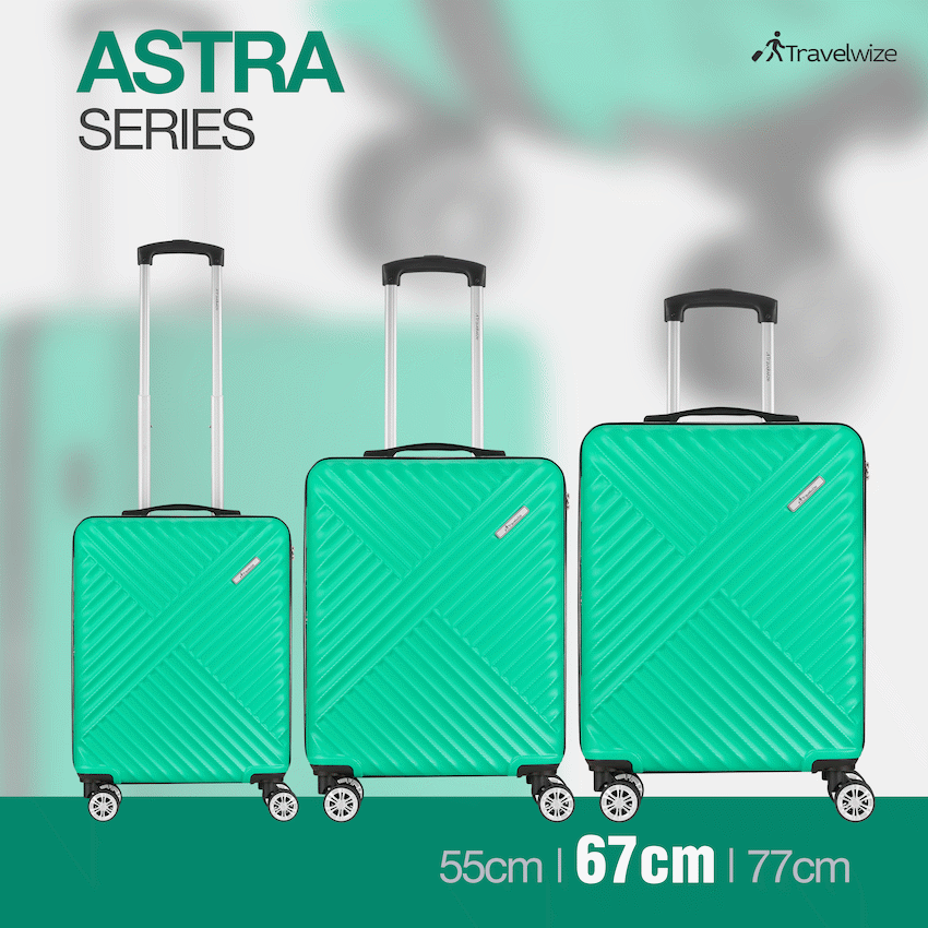 Travelwize Astra ABS 67cm 4-Wheels Spinner Luggage - Jade