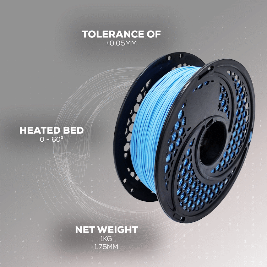 PLA Powder Blue Filament 1kg, 1.75mm