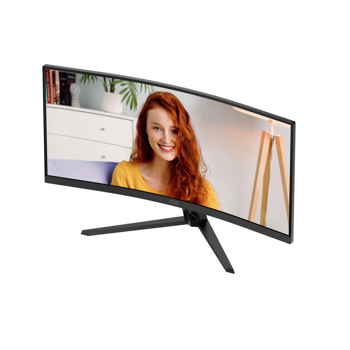 AOC-CU34B3E B3 Monitor|34 Inch Curved|4ms (GtG)|VA LCD|3440*1440 120Hz|300nits|HDR10|HDMI+DP|Internal PSU|3YR.
