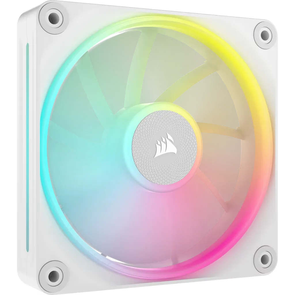 Corsair iCUE LINK LX120 RGB 120mm PWM Fan - Dual Light Loops – Requires iCUE LINK System Hub (Sold Separately) - White