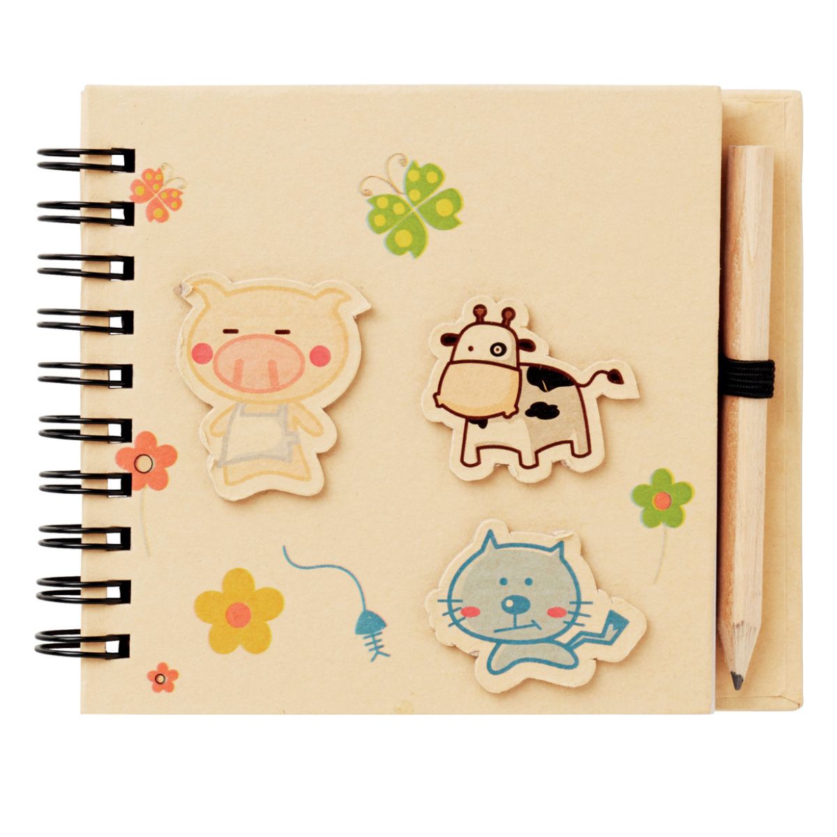 Kiddies Notepad & Pencil - Beige