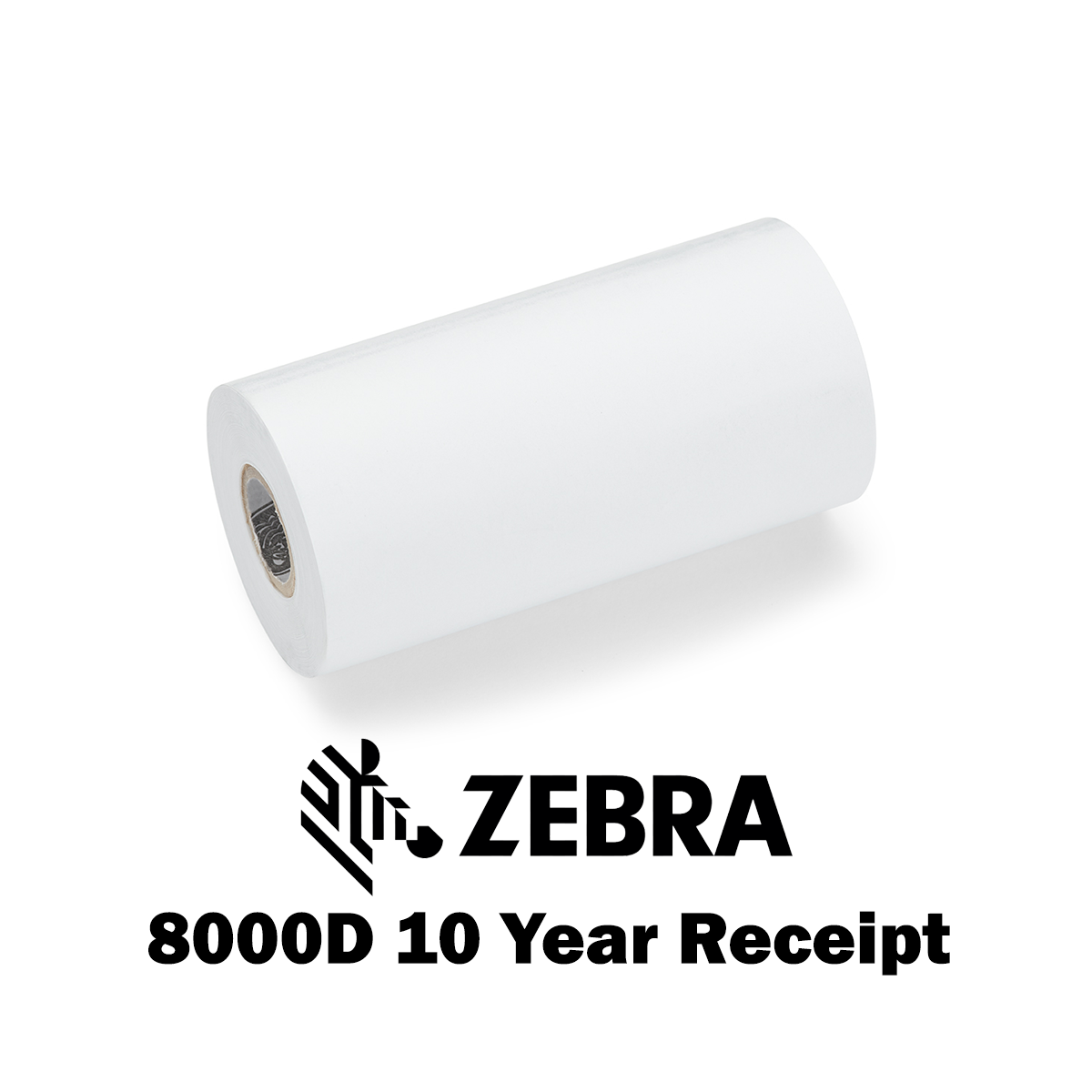 Zebra Receipt Paper; 101.6mmx31.70m; Direct Thermal; 8000D 10 Year Receipt; Uncoated; 19mm Core