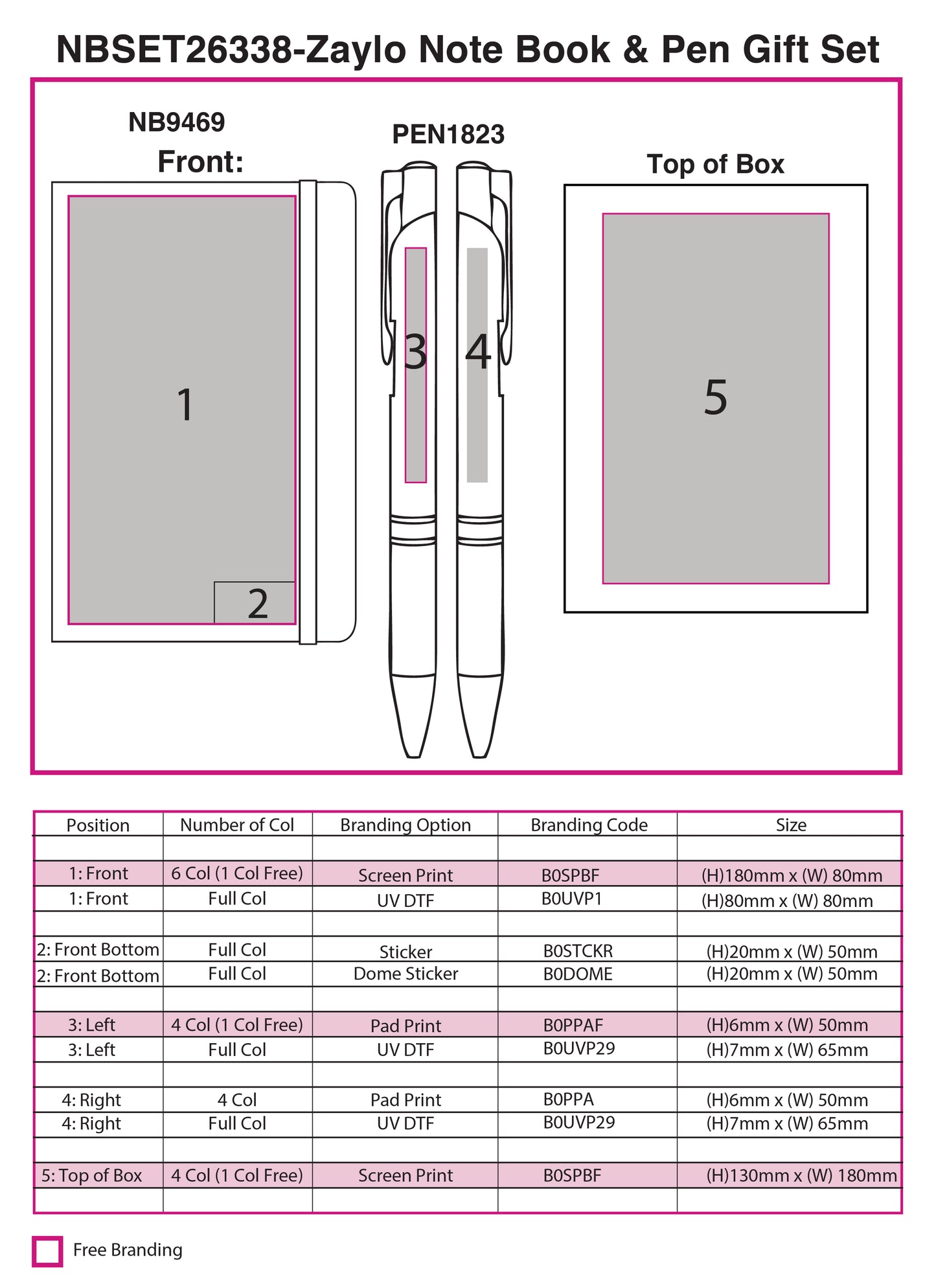 Zaylo Note Book & Pen Gift Set