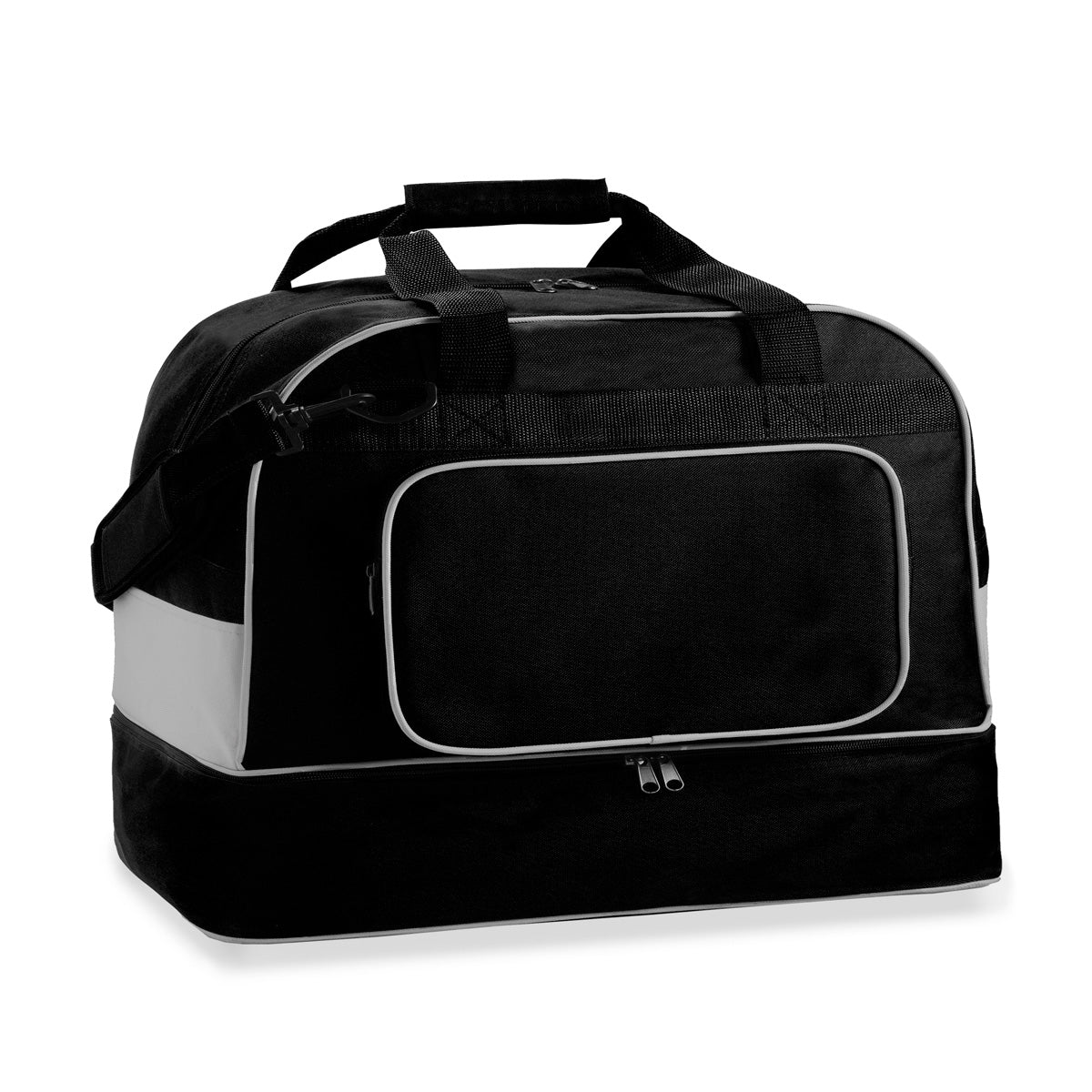 Double Decker Two Tone Bag - Black & Grey