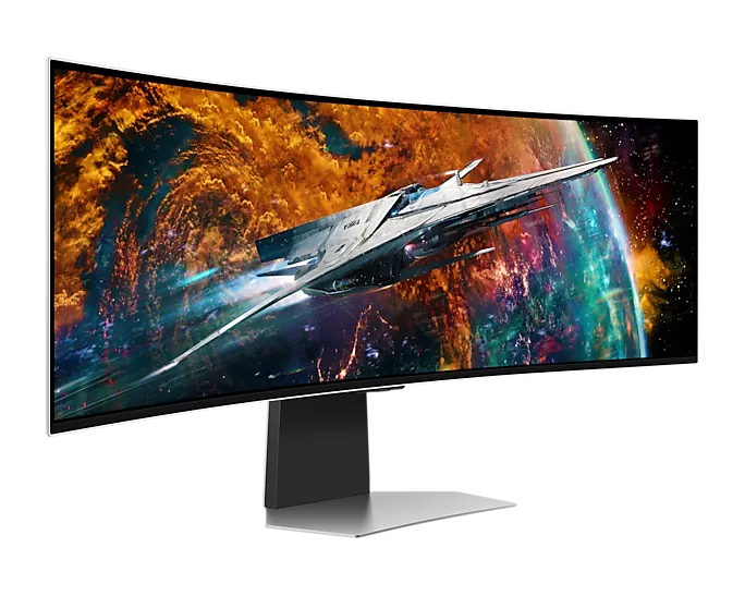 SAMSUNG ODYSSEY G95SC GAMING SMART CURVED 1800R BORDERLESS 49" DISPLAY OLED RESPONSE: 0.03MS GTG AR: 32:9 RESOLUTION: 5120X1440 DQHD RR: 240HZ HDMI, USB 3.0 (X3) SPEAKER: 5W X 2 POWER SUPPLY: EXTERNAL TILT: YES SWIVEL: NO PIVOT: NO HEIGHT ADJUST: YES VESA - Guards On Duty Shop & Security Guards