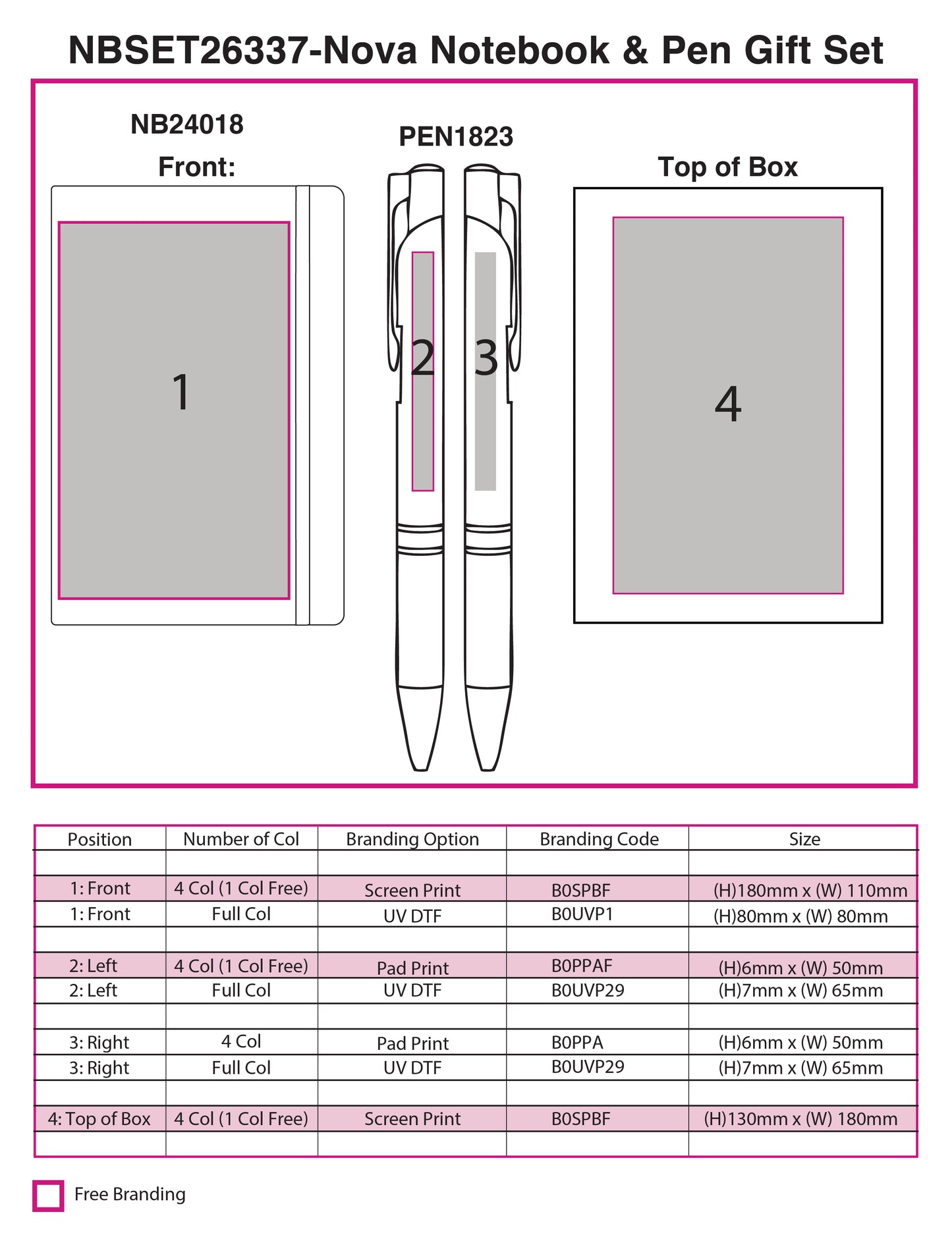 Nova Notebook & Pen Gift Set