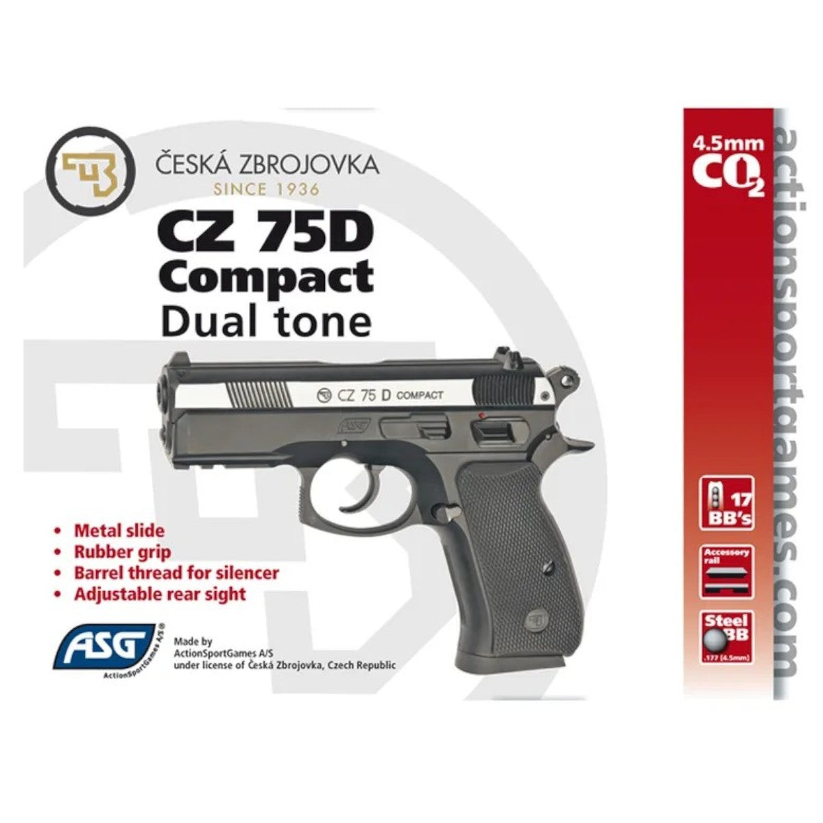 ASG 16200 CZ 75D Compact 4.5mm Dual Tone