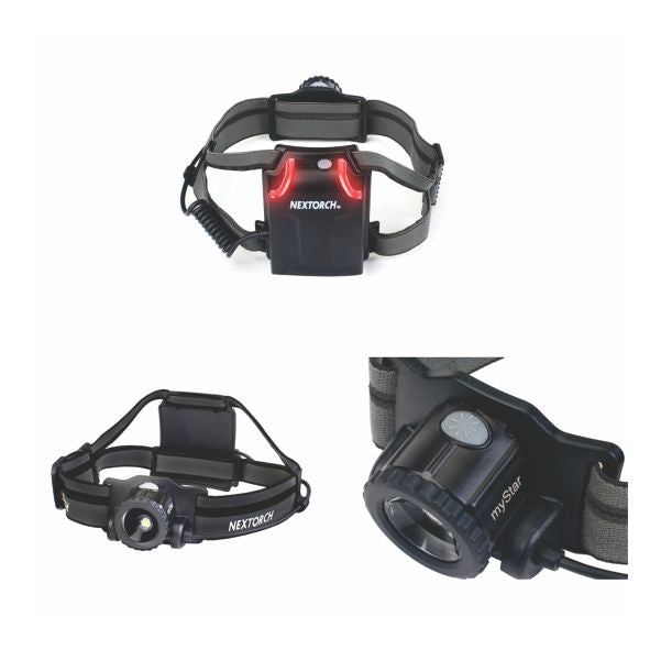Nextorch myStar V2.0 Rechargeable Zoom 3000mAh 760 Lumens Headlamp Black