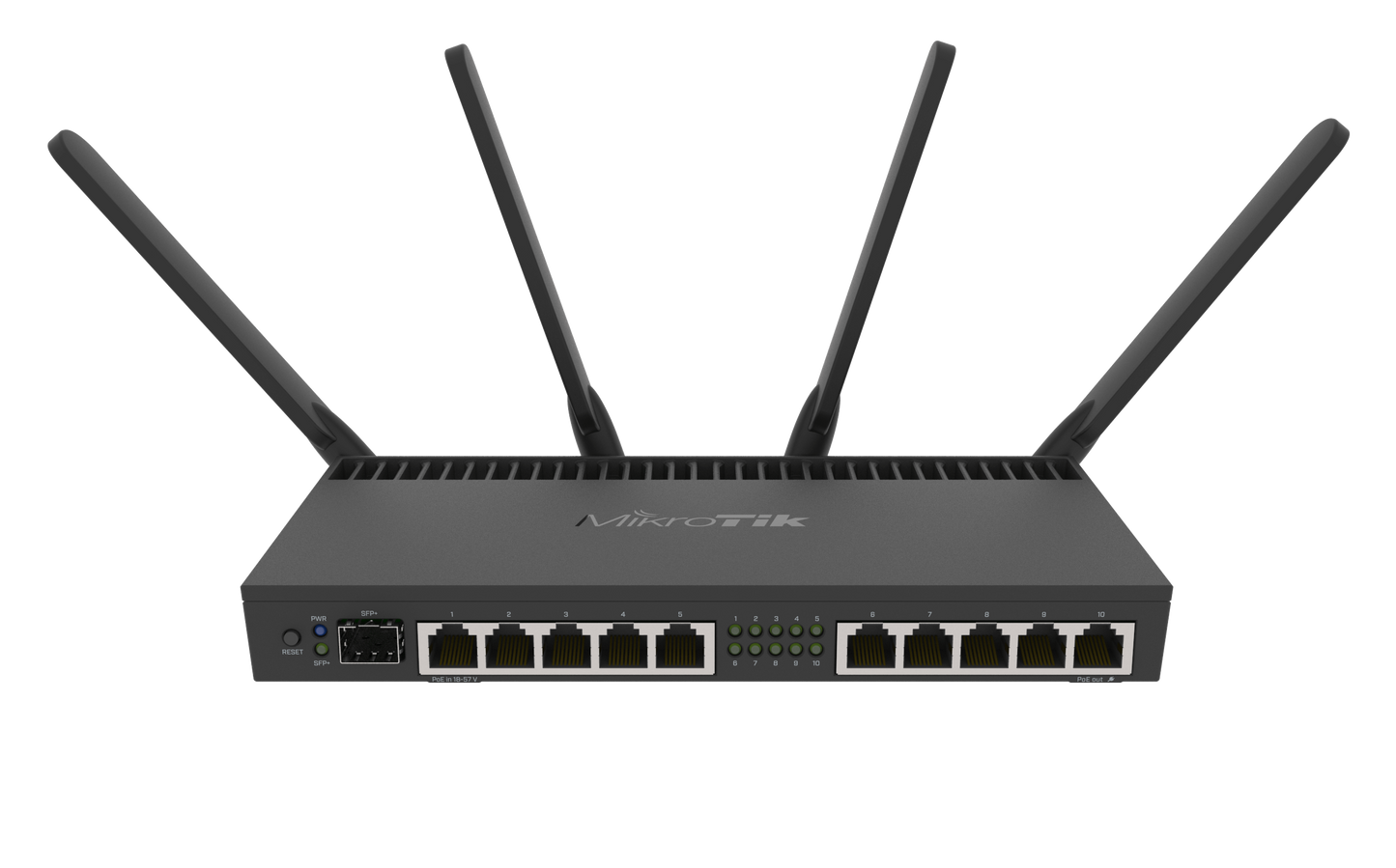 MikroTik 10-port Gigabit 1-SFP+ AC WiFi Router | RB4011iGS+5HacQ2H
