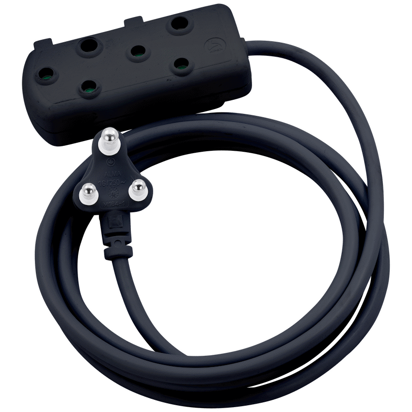 SWITCHED Light DUTY Side by Side (SBS) EXTENSION LEADS 10M - BK