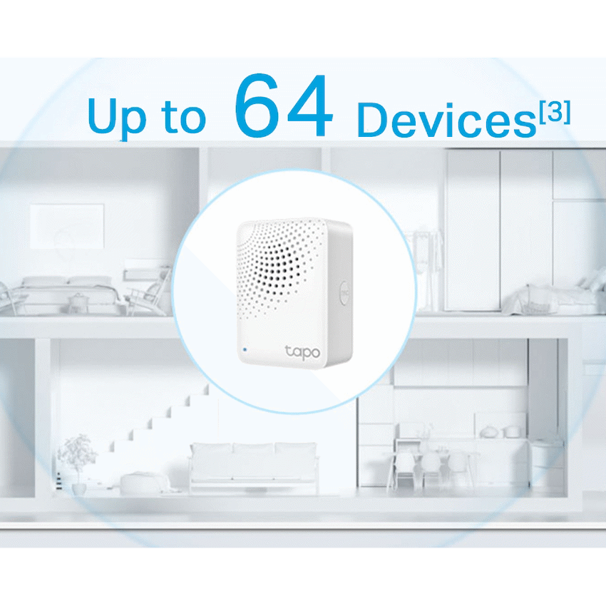Tapo TP-Link Tapo H100 Smart Wi-Fi 868mhz Hub with Chime