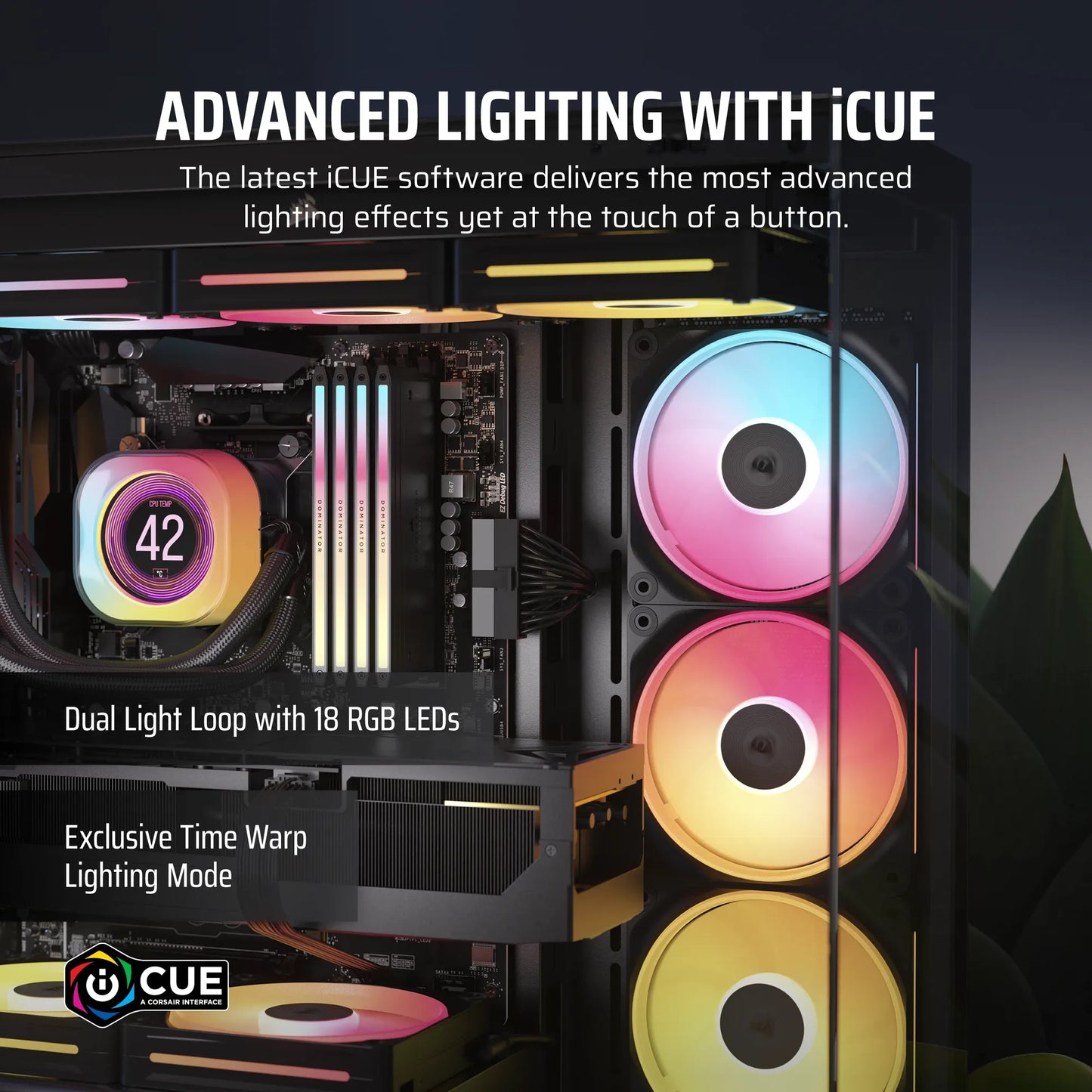 CORSAIR LX-R RGB Series; iCUE LINK LX120-R RGB; 120mm RGB Fan; Single Fan.