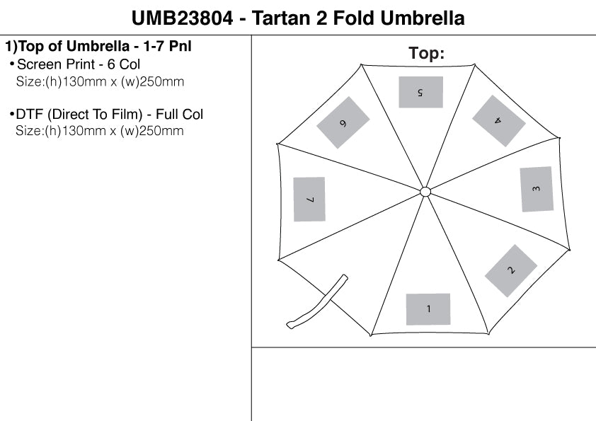 Tartan 2 Fold Umbrella