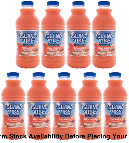 9 X 1L ISLAND VIBE 1 + 7 DAIRY BLEND PEACH APRICOT (Sold 9 X 1L Per Case) ISLAND VIBE PEACH APRICOT 1L
