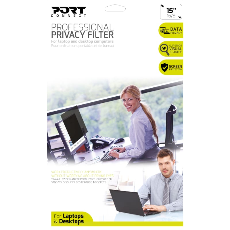 Port Designs Privacy Filter 2D 15.6" Touch Laptop - Guards On Duty Shop & Security Guards